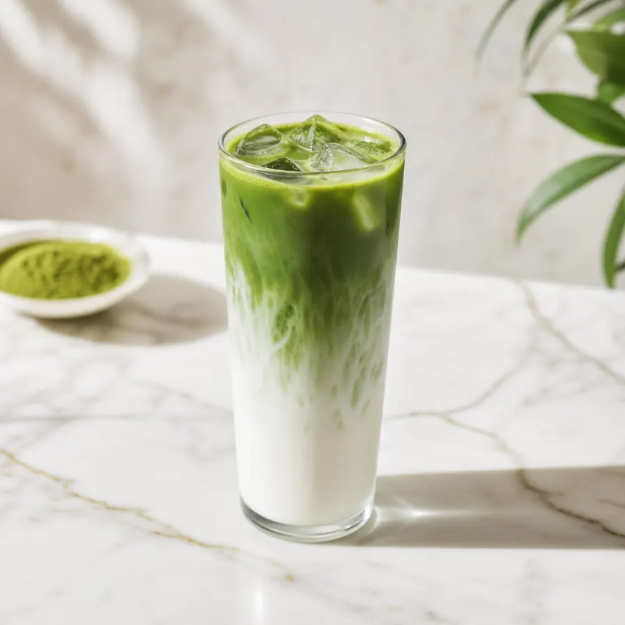 Matcha latte showcase